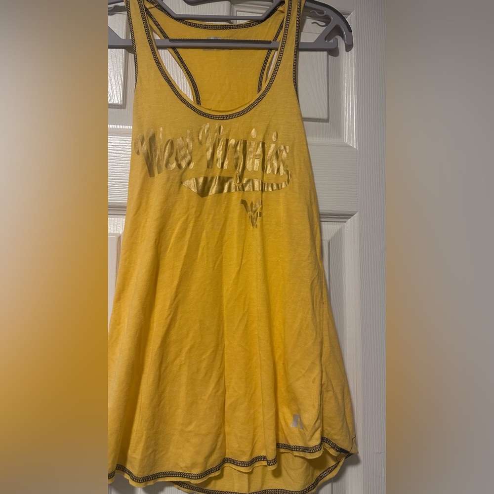 Russell Athletic Yellow Tank Top WEST VIRGINIA